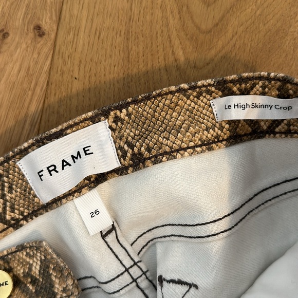 Frame Le High Skinny Crop Snake Jeans - Picture 3 of 4